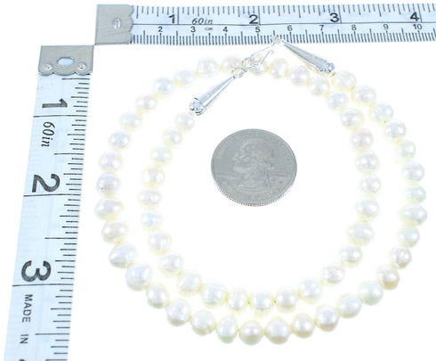 Fresh Water Pearl Sterling Silver Bead Necklace AX102120